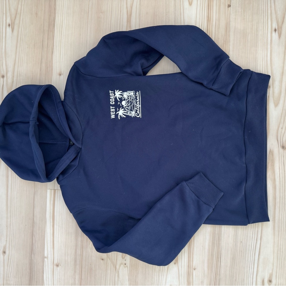 Navy Blue Graphic Hoodie